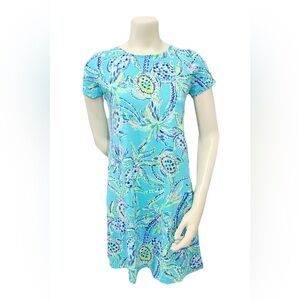 🌴 Lilly Pulitzer XS Pima Cotton Turtle Print Dress 🐢